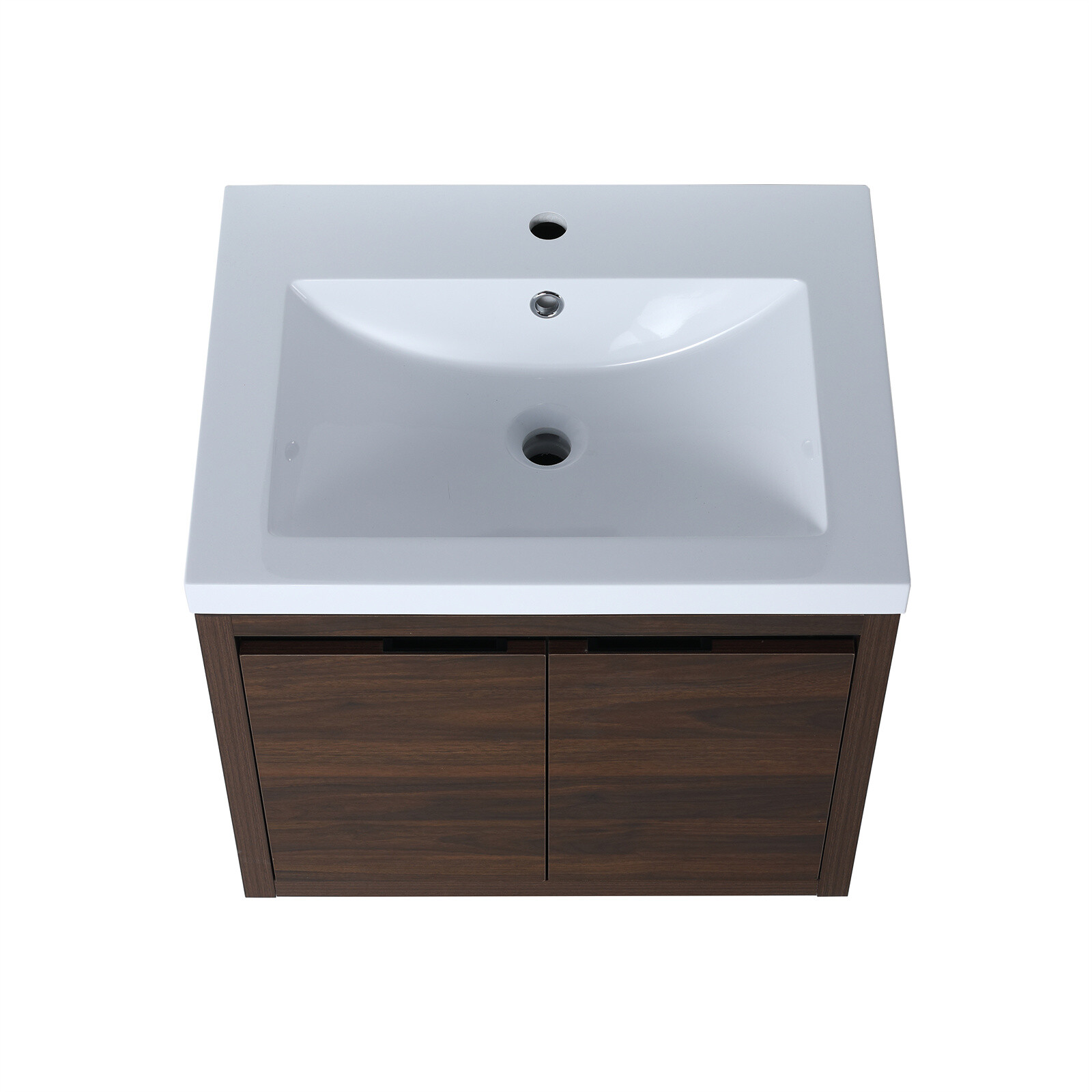 24 Inch Small Bathroom Vanity Floating Wall Mounted Ceramics with Sink