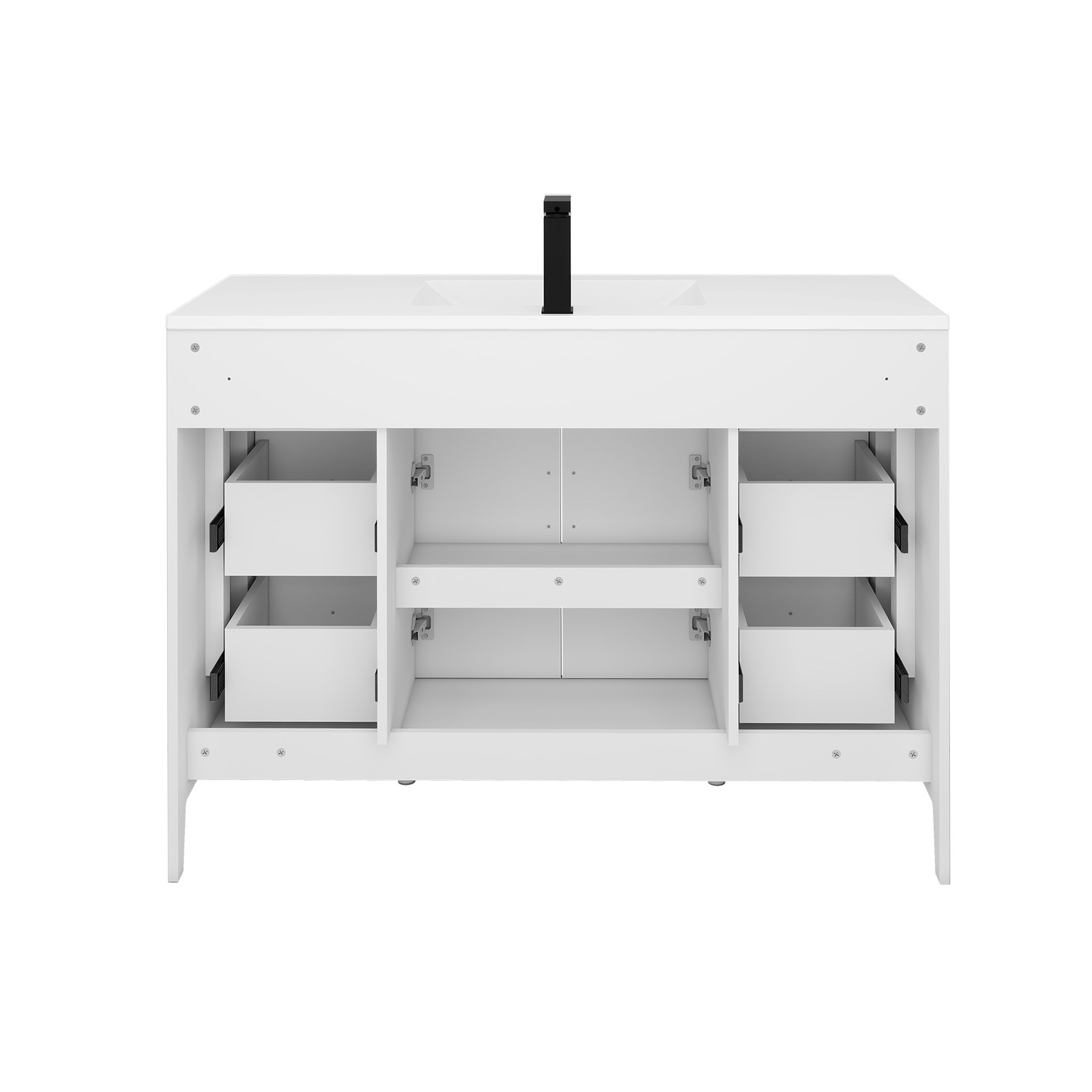 48 Inch Freestanding Bathroom Vanity with Sink Soft Close 2 Doors 6 Drawers