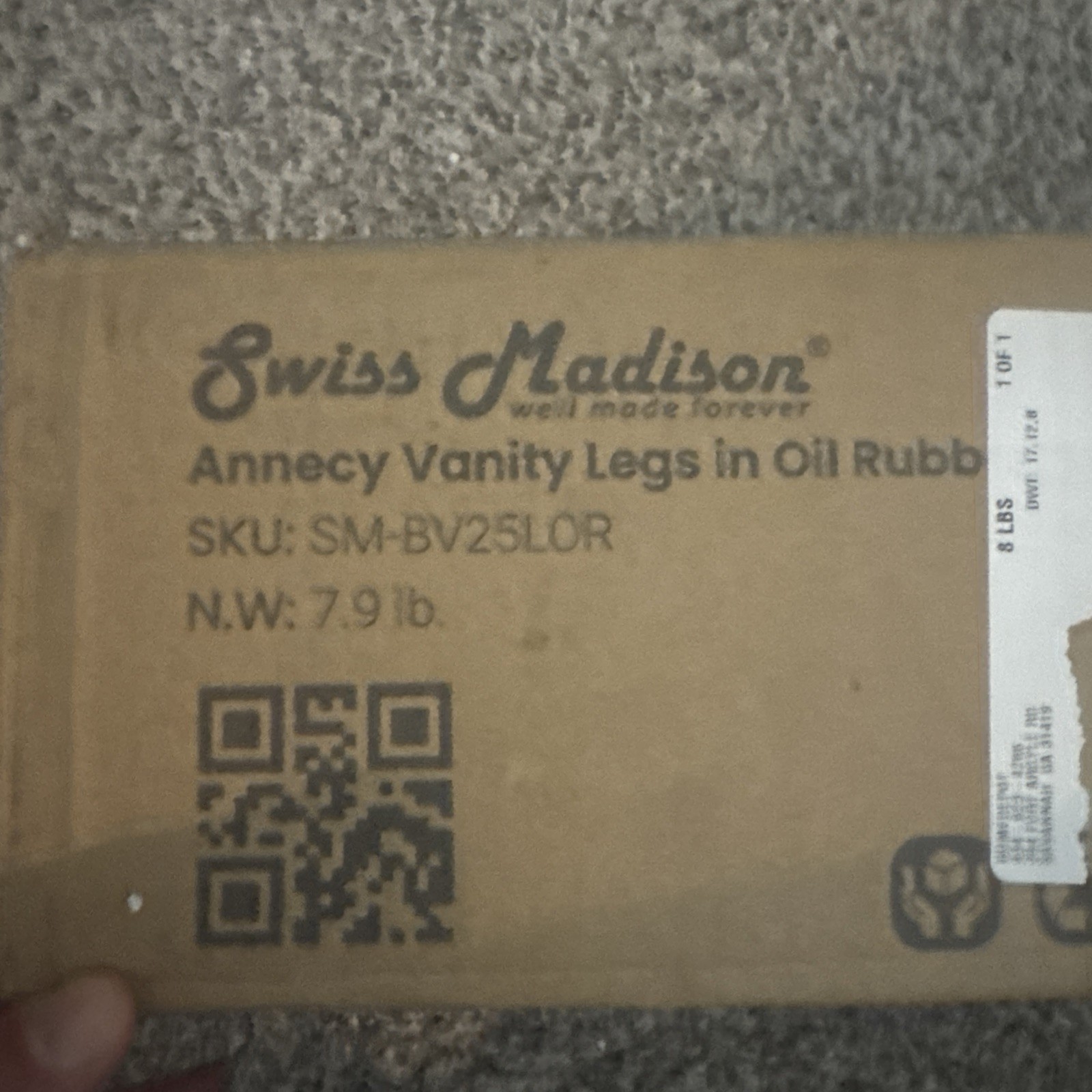 Swiss Madison SM-BV25L Annecy Vanity Legs – Bronze