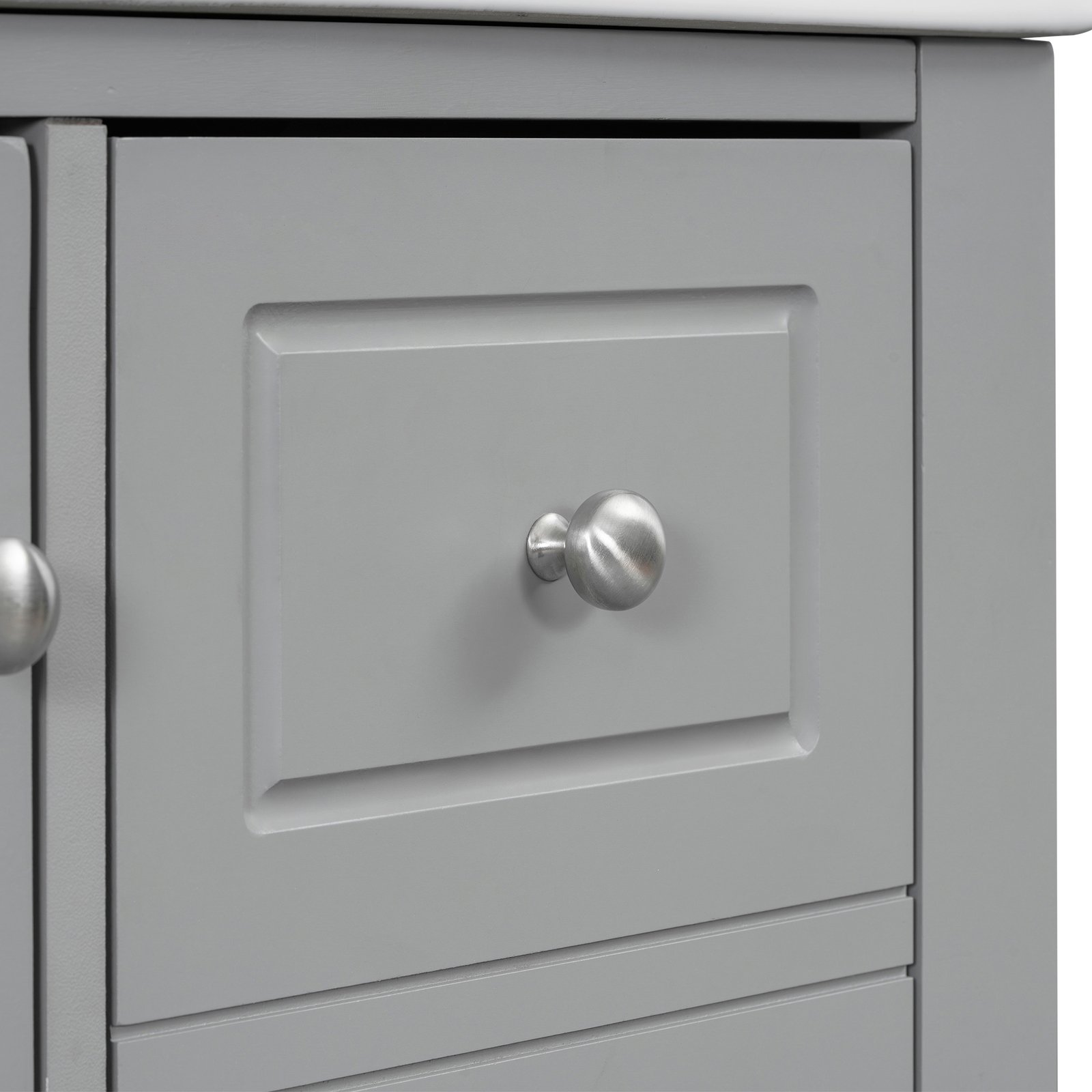 30″ Bathroom Vanity with Ceramic Sink Freestanding Solid Wood Storage Cabinet