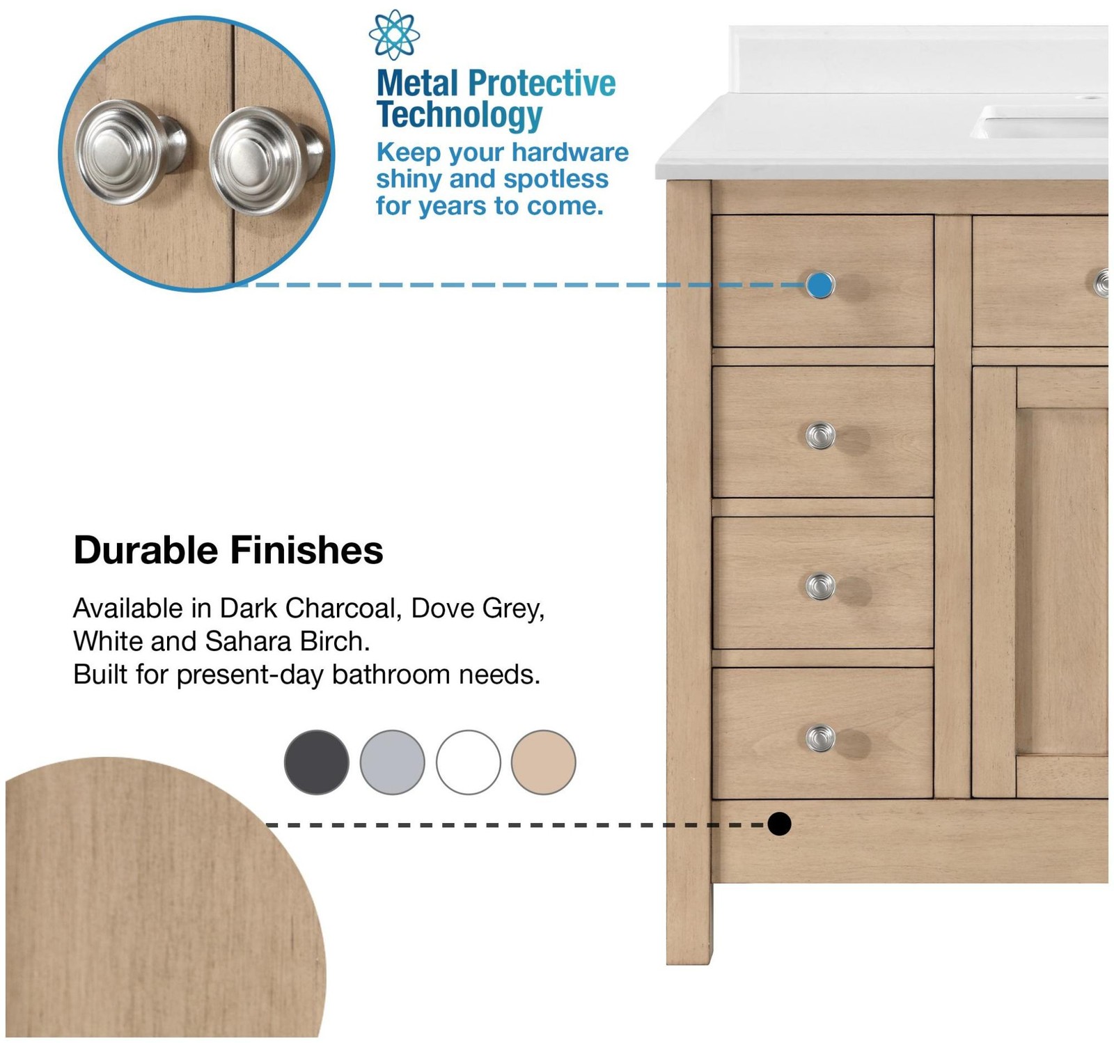 Ove Decors Newcastle 42 Newcastle 42″ – Sahara Birch