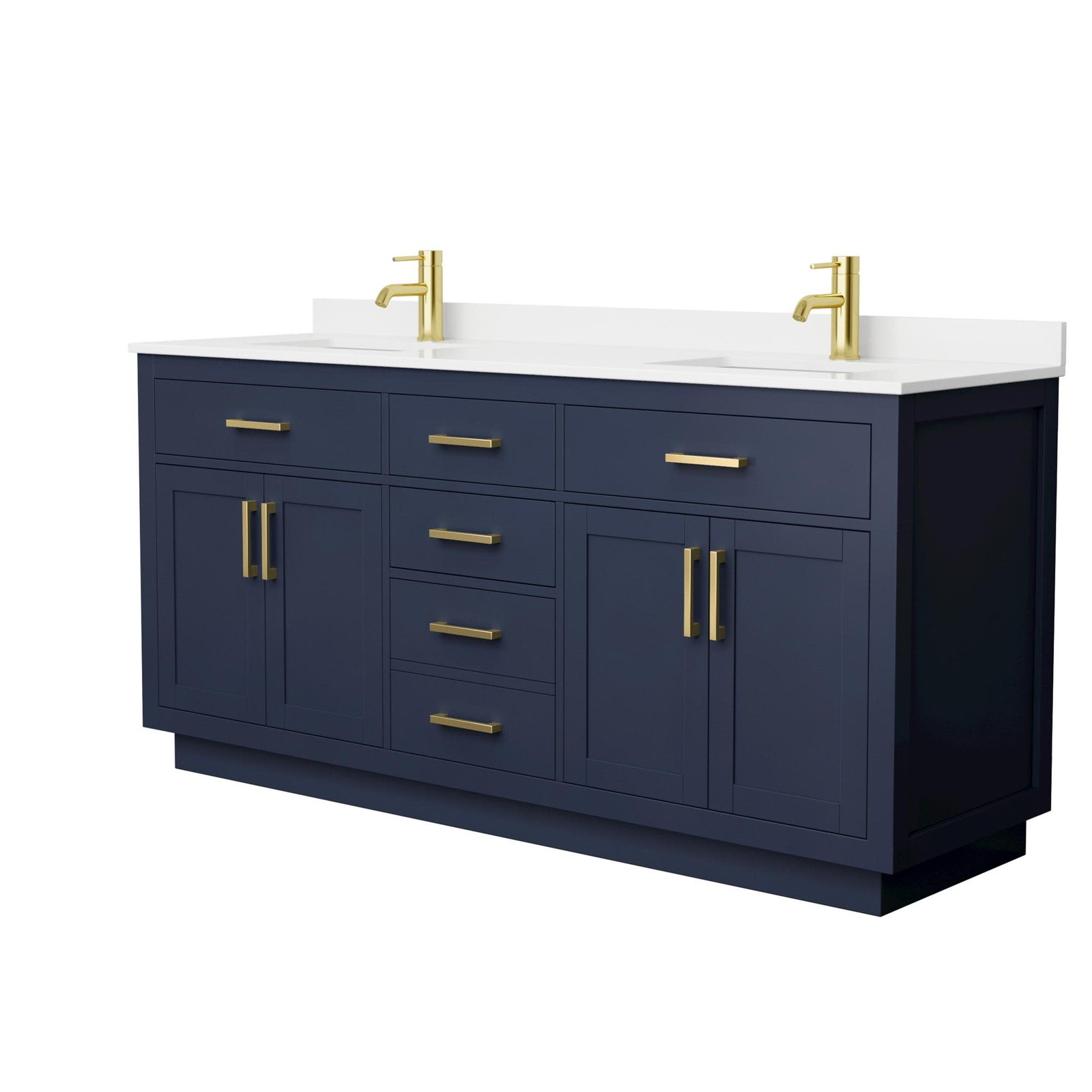 Wyndham Collection WCG262672D-QTZ-UNSMXX Beckett TK 72″ – Dark Gray / White