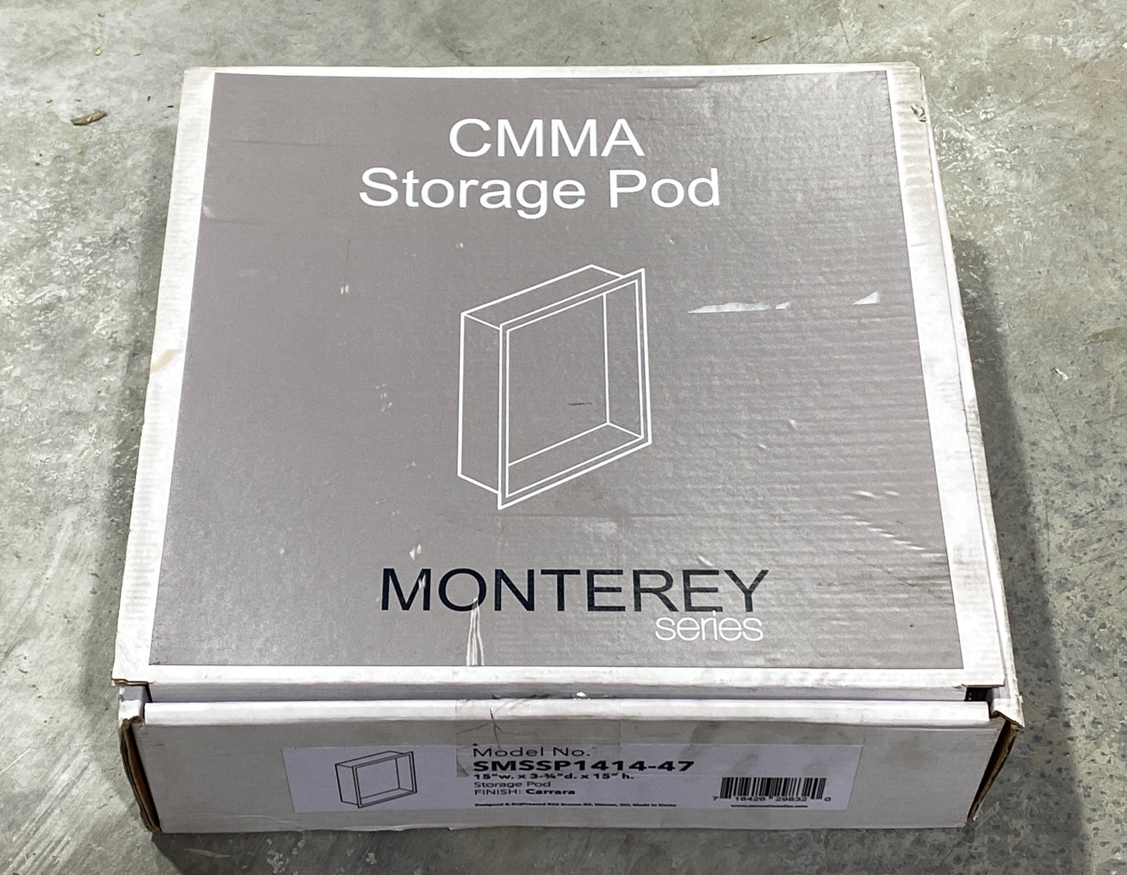 Samuel Mueller – 15″ x 15″ Monterey Solid Surface CMMA Storage Pod – Carrara