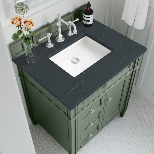 30″ James Martin Brittany 650-V30-SC-3CSP Vanity Cabinet Charcoal Soapstone Top