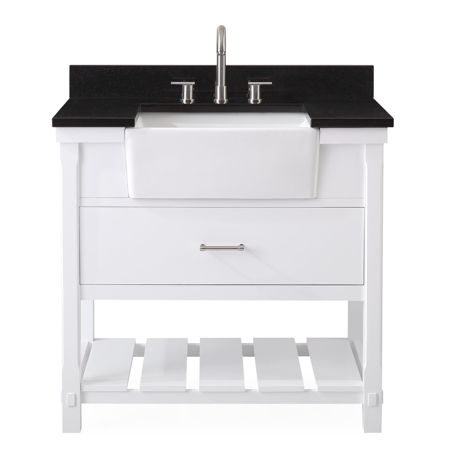 36 Inch Kendia Farmhouse Sink Bathroom Vanity – GD-7036-WT36-GT