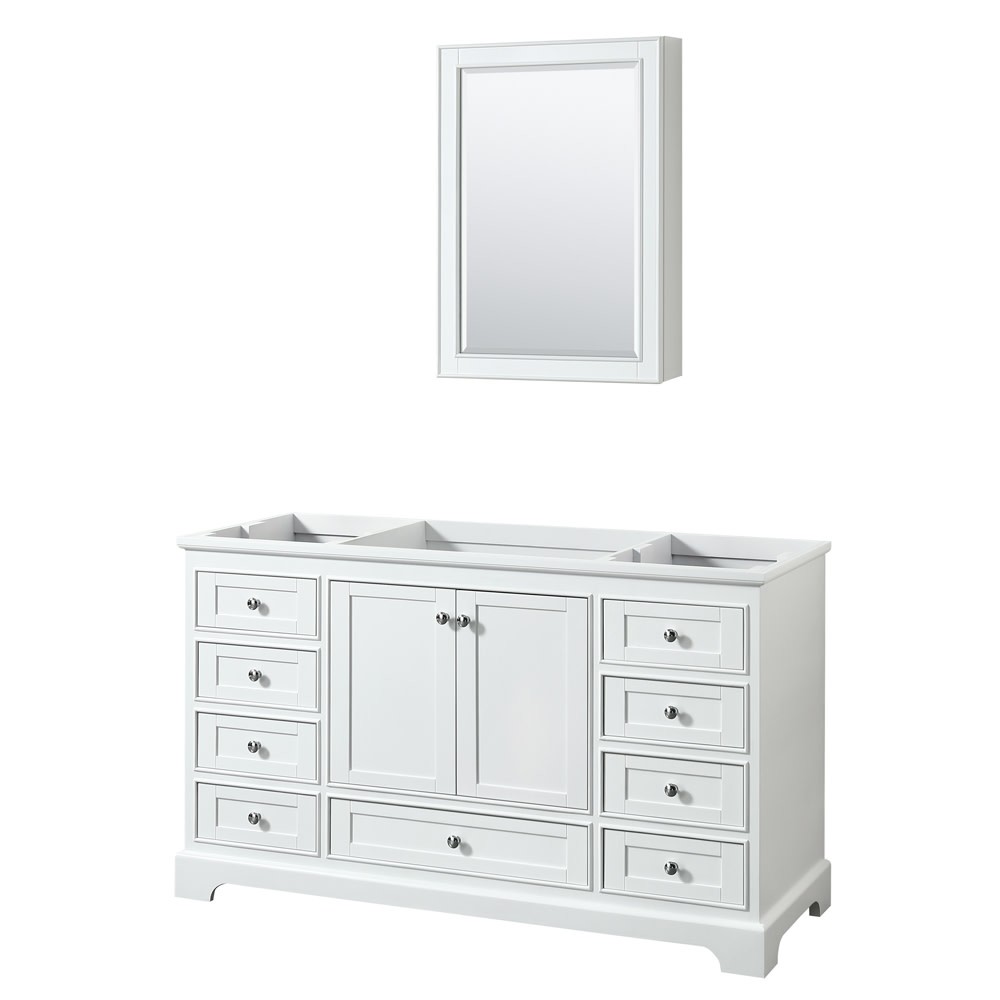 Wyndham Collection WCS202060SCXSXXMED Deborah 59-1/4″ – White / Polished Chrome
