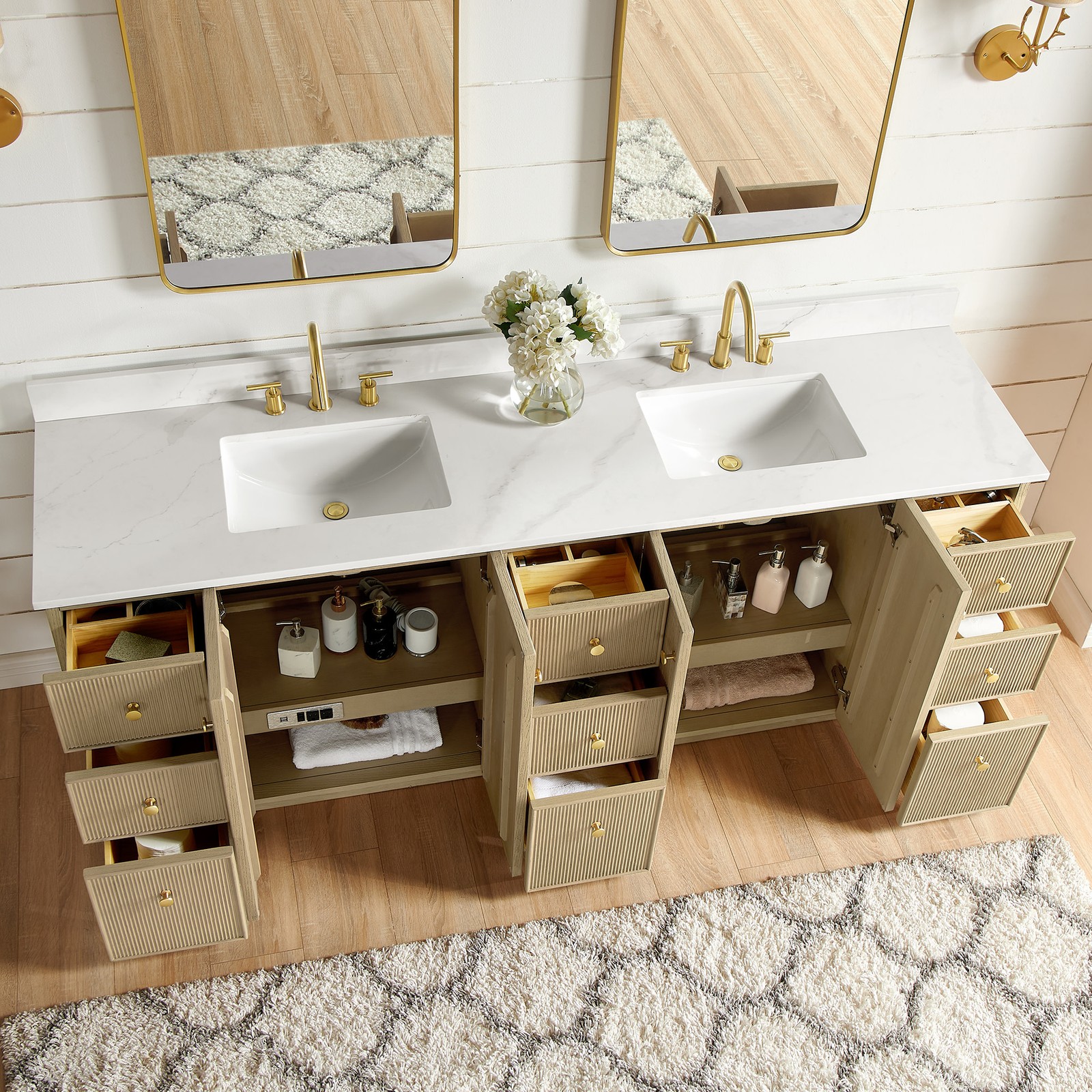 Miseno MV-NM-OZA84-WQT Oza 84″ – Aged Natural Oak