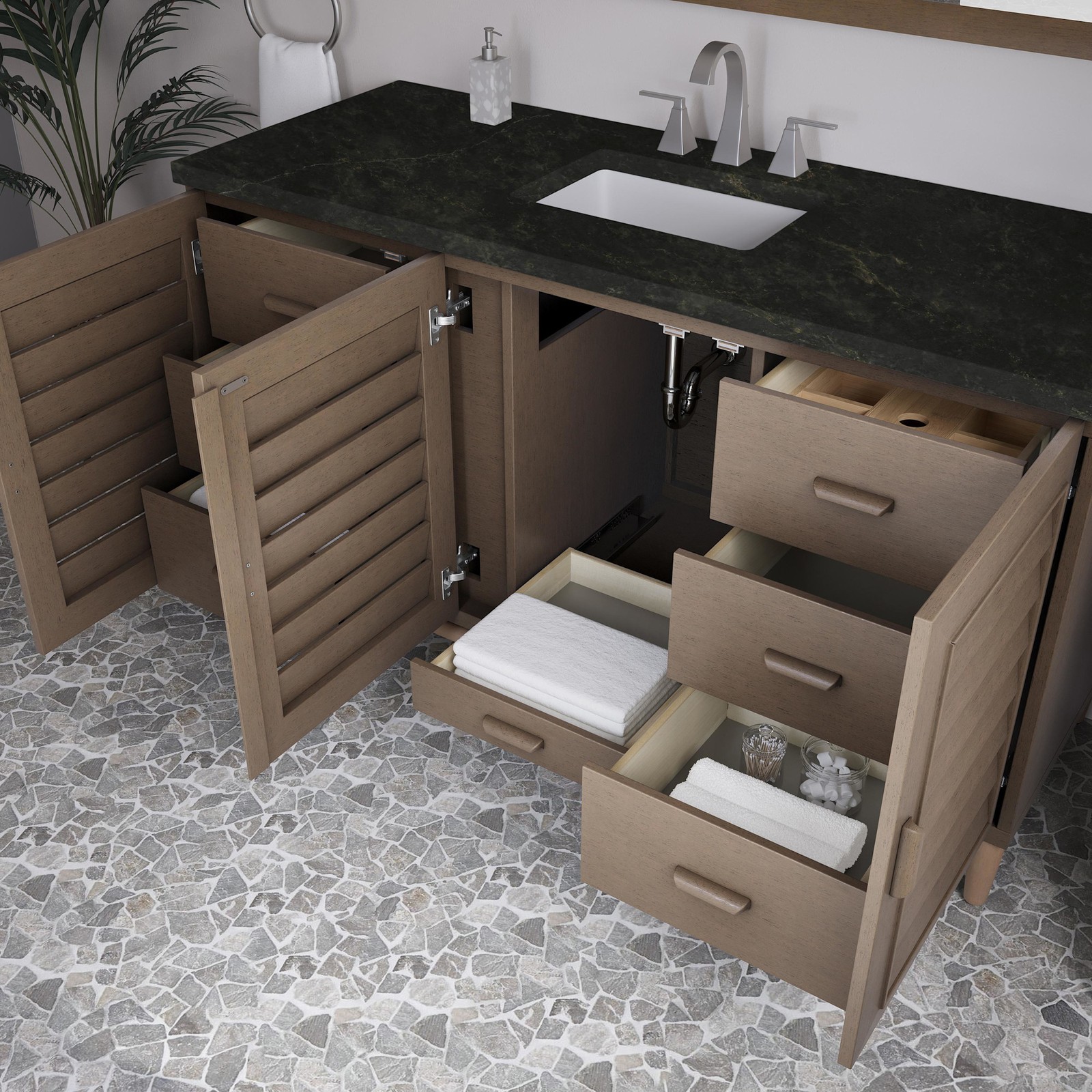 James Martin Vanities 620-V60S-3PHT Portland 60″ – Wood
