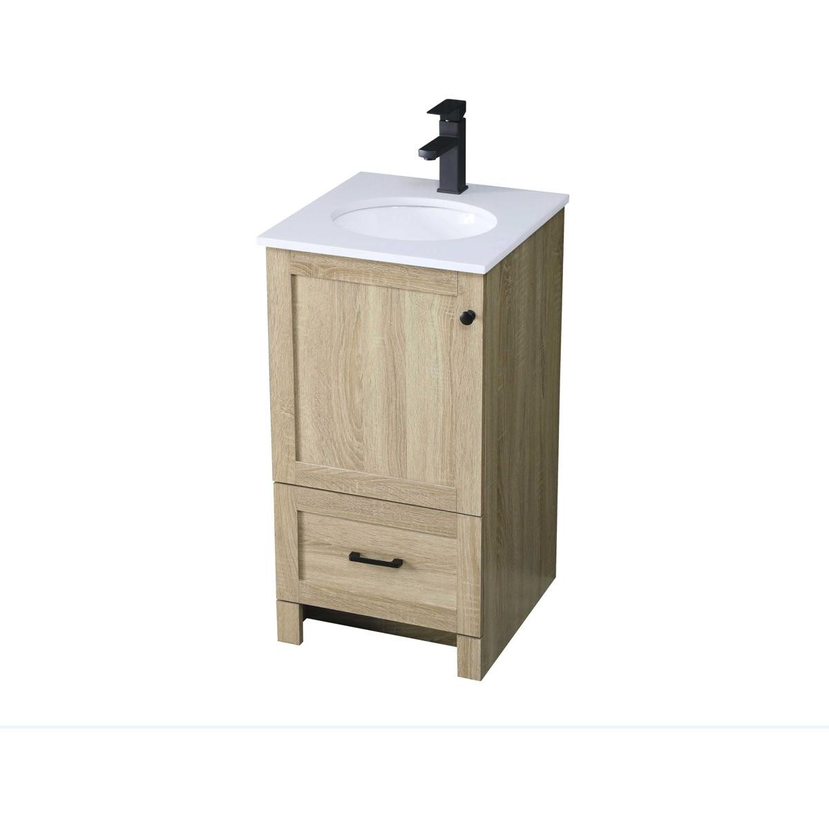 Elegant Lighting VF2818MW Soma 18 X 34 inch Mango Wood Bathroom Vanity Cabinet
