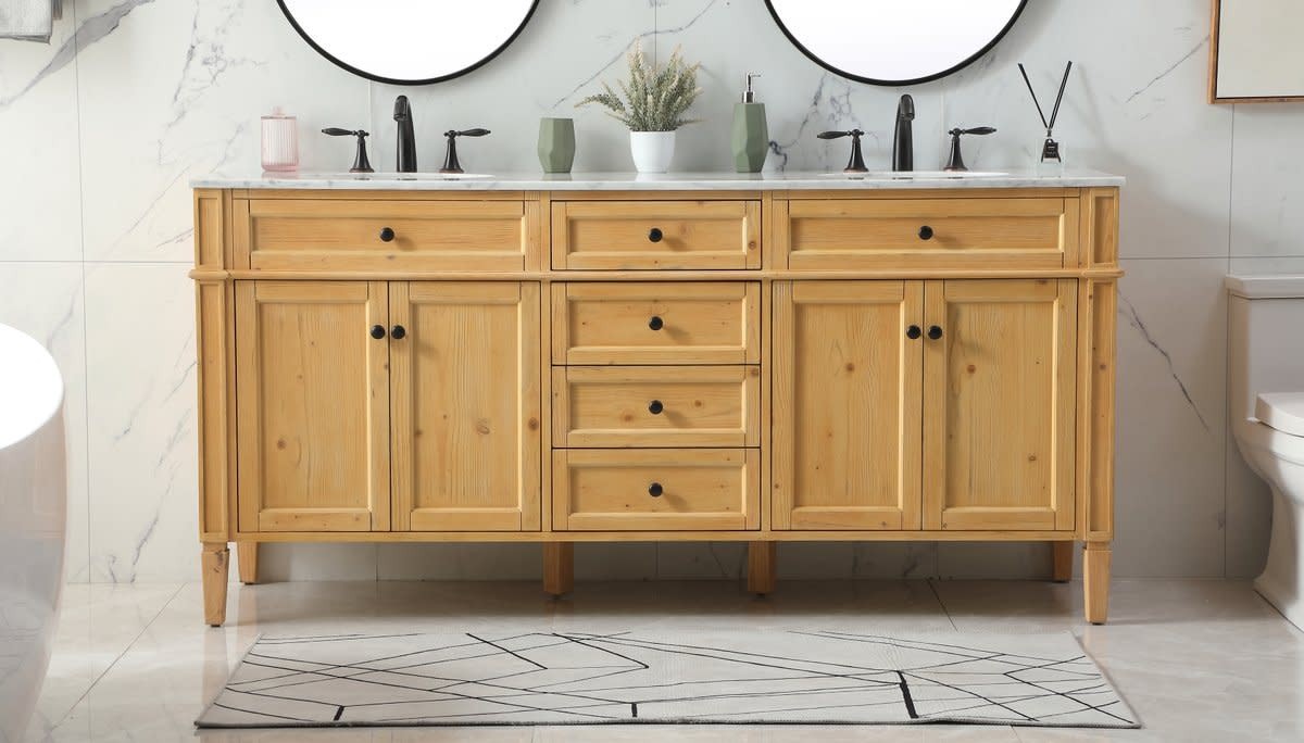Elegant Lighting VF12572D Park Avenue 72″ – Natural Wood
