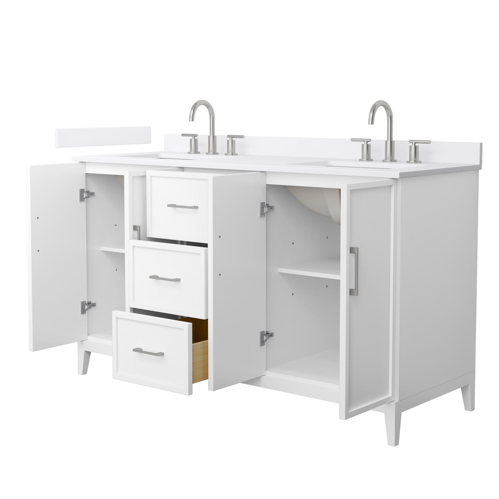 Wyndham Collection WCH717160D-VCA3-US3MXX Elan 60″ – White Oak / White Cultured