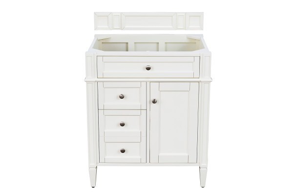 30″James Martin Brittany 655-V30-BW-3TJR Vanity Cabinet White Zeus Silestone Top