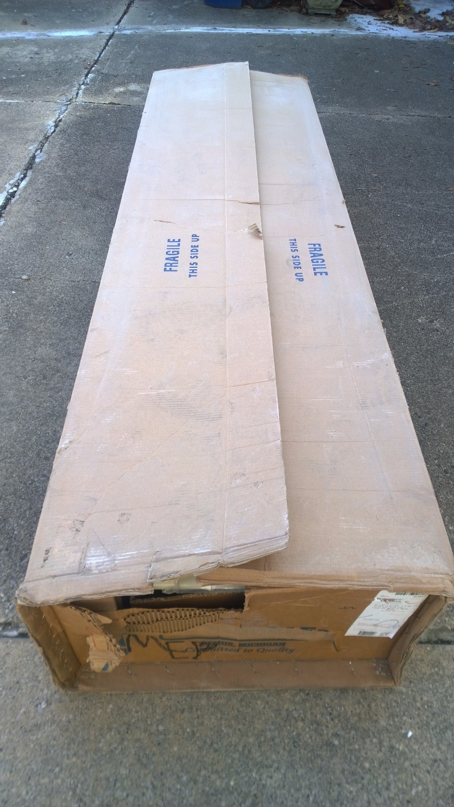 NIB Premium White CULTURED MARBLE VANITY TOP for Double Vessel Sinks 88″ x 22″