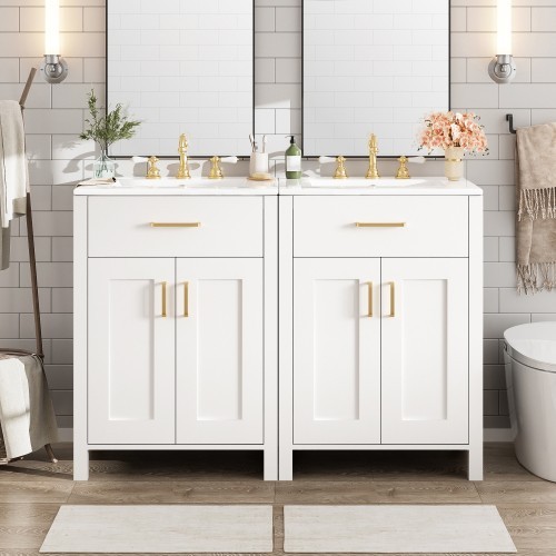 Durability And Stability Sink Vanity 48 inch Elegant Bathroom Cabinet With Sink