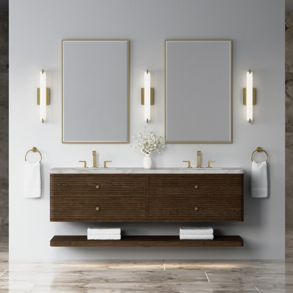 72″ James Martin Allamari D640-V72-SBL-WVSL Double Vanity Cabinet Silver Top