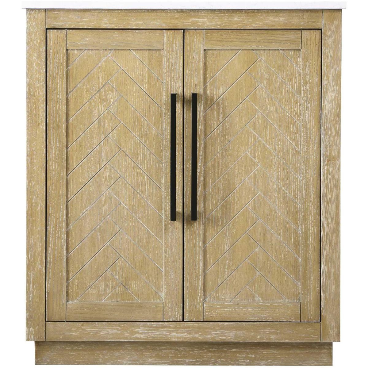 Elegant Lighting VF29030LO Chase 30 X 34 inch Linen Oak Bathroom Vanity Cabinet