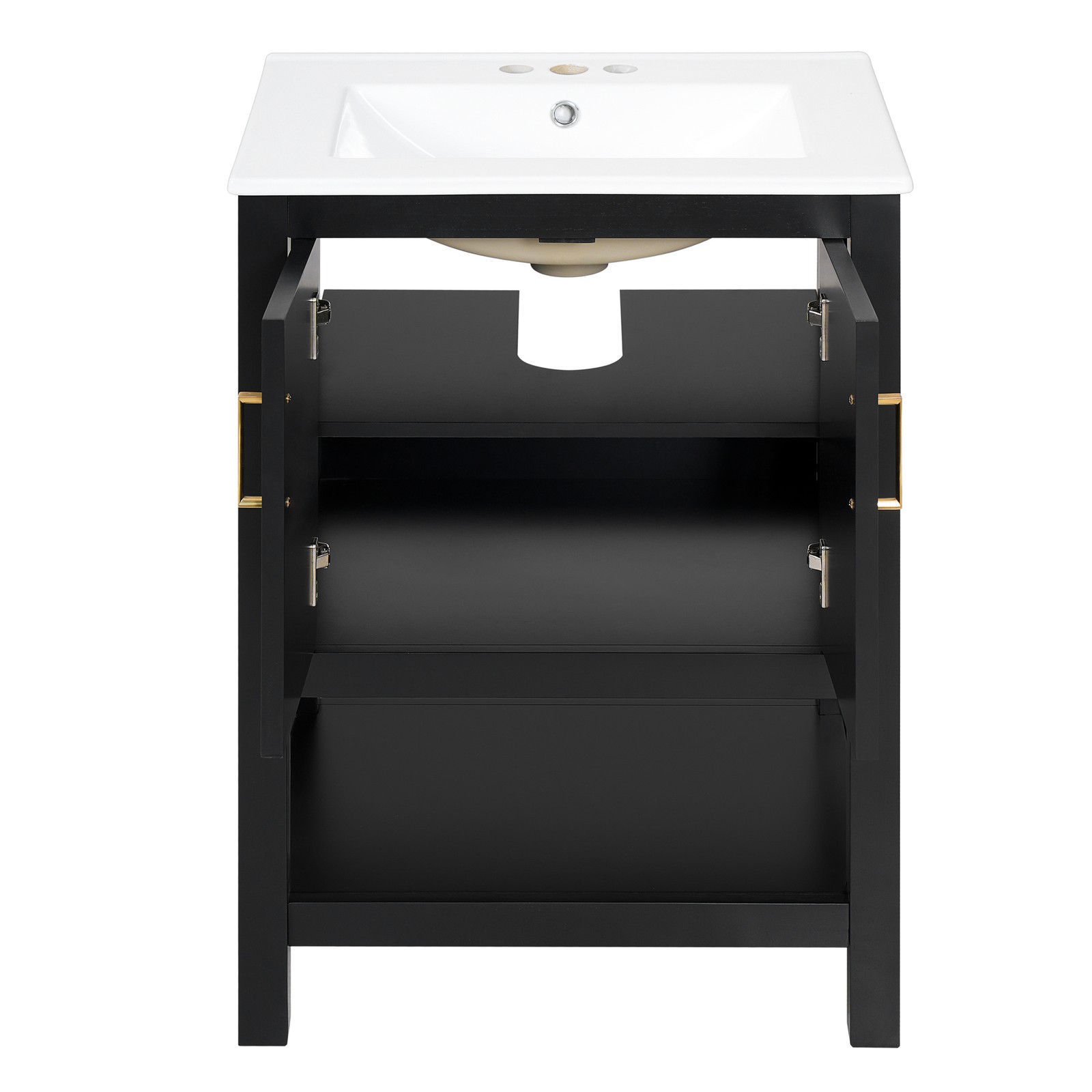 FUNIDEE 24″ Bathroom Vanity with Sink Bathroom Cabinet with Adjustable Shelf