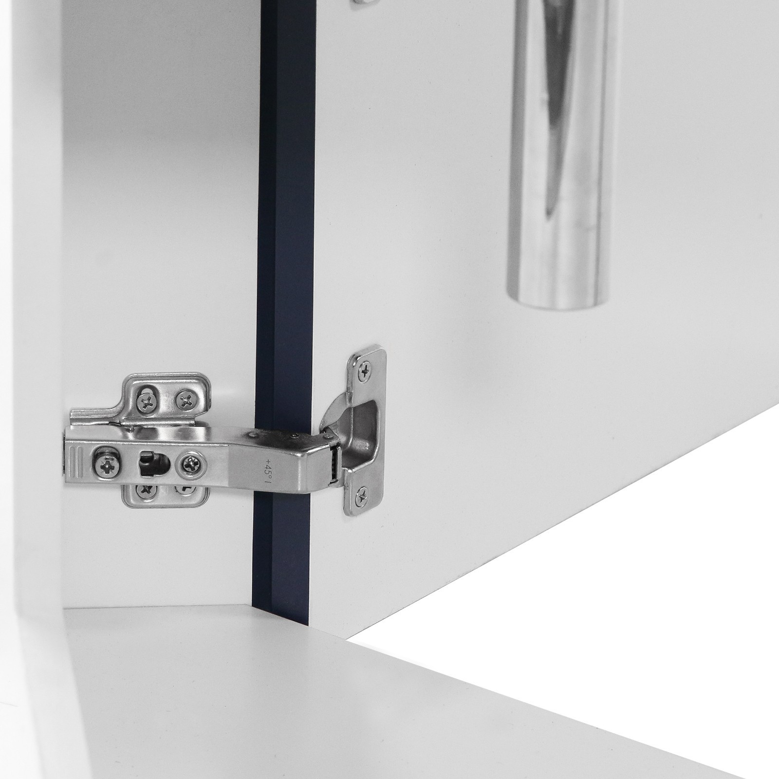 Corner Wall Mounted Bathroom Vanity Floating Cabinet w/Sink for Small Bathroom
