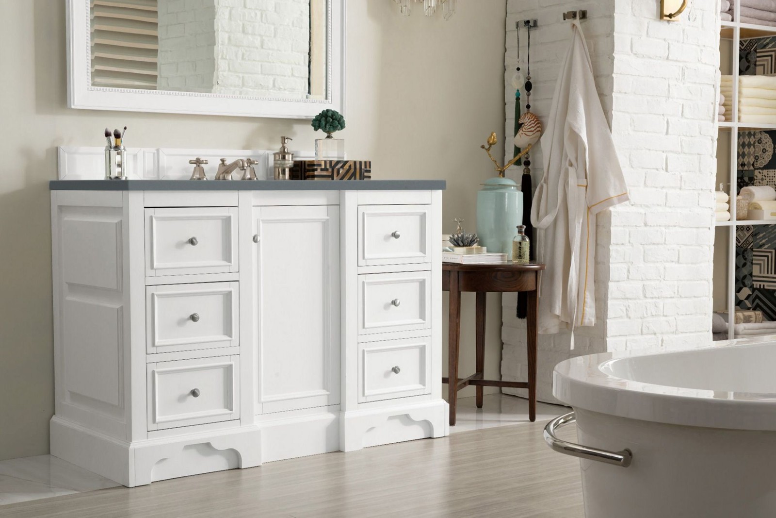 James Martin Vanities 825-V48-3CBL De Soto 48″ – White