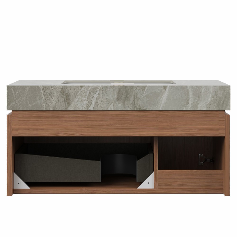 36″ Wall Mounted Bathroom Vanity w/Sink, Drawer, Floating Vanity Door Cabinet