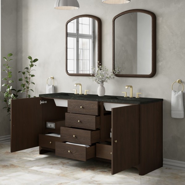 72″ James Martin Gracyn D125-V72-SBL-WPHT Double Vanity Cabinet PhantomeEclosTop