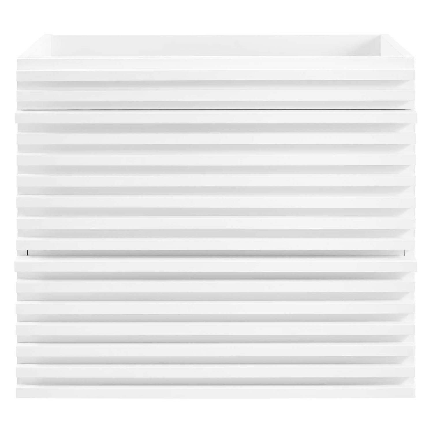 Modway Render 23.5″ MDF Wood Wall-Mount Bathroom Vanity Cabinet in White