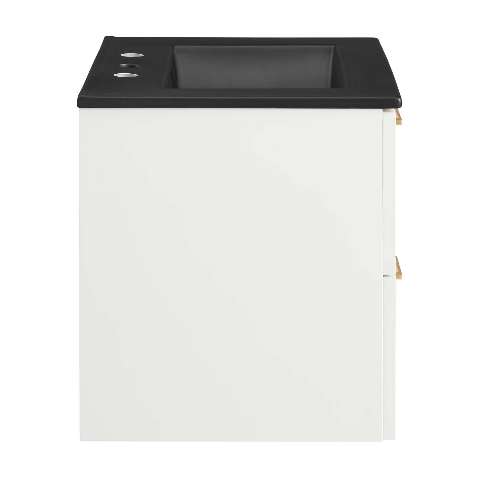 Modway Daybreak 24″ Wall-Mount Bathroom Vanity in White Black