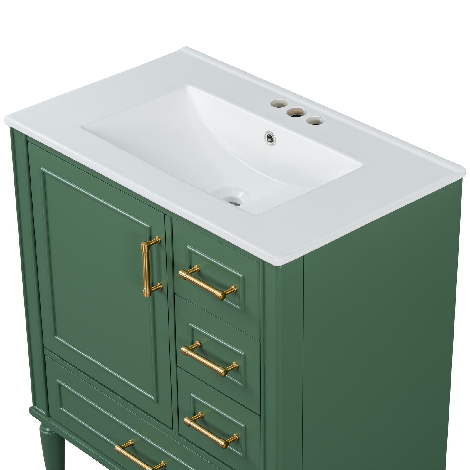 30″ Bathroom Vanity Set Floor Standing Bathroom Storage Cabinet w/Three Drawers