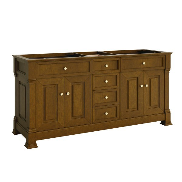 72″ James Martin Brookfield 547-V72-HNO-3CAR Double Vanity Cabinet Carrara Top