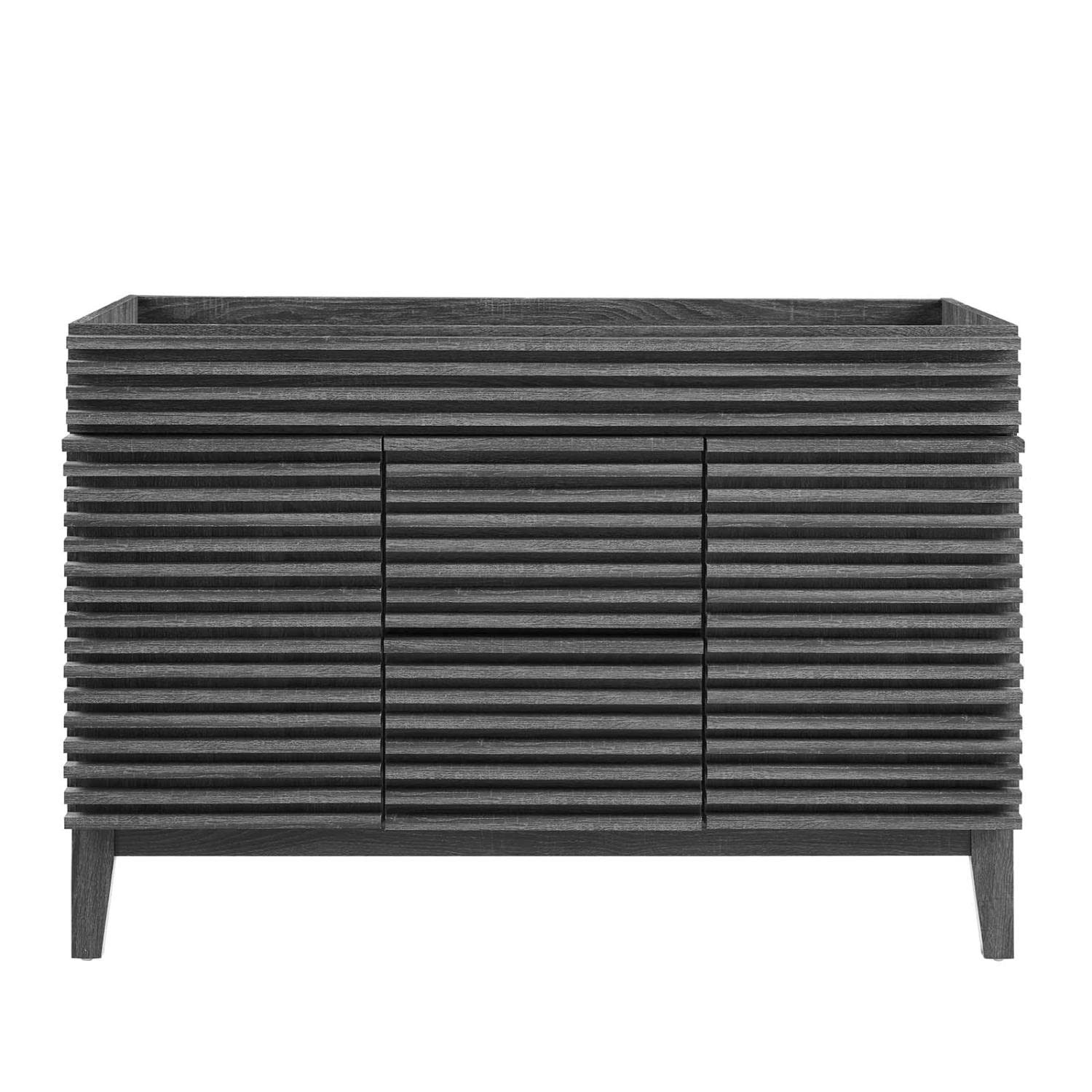 Modway Render 47″ MDF and Particleboard Bathroom Vanity Cabinet in Charcoal