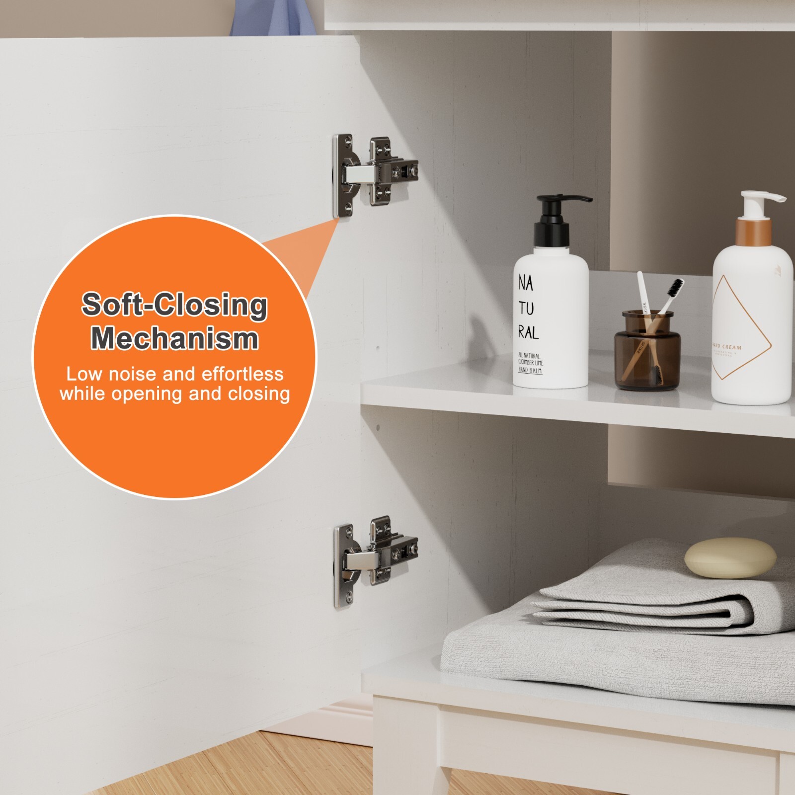 Bathroom Vanity Set W/Drop in Sink Mid-Century Faucet Cabinet Combo