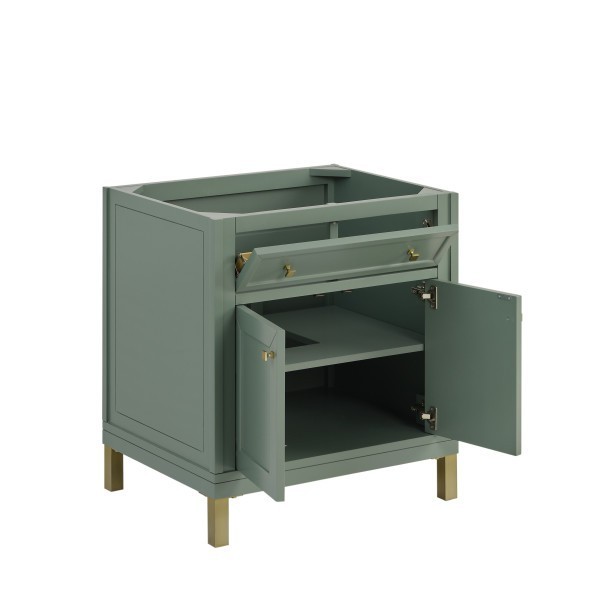 30″ James Martin Chicago 503-V30-SC-3CSP Vanity Cabinet Charcoal Soapstone Top