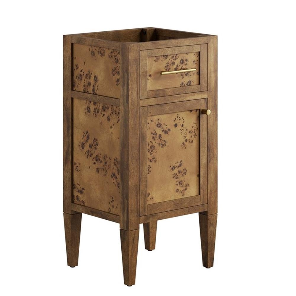 Modway Elysian 18″ Modern Wood Bathroom Vanity in Black and Brown