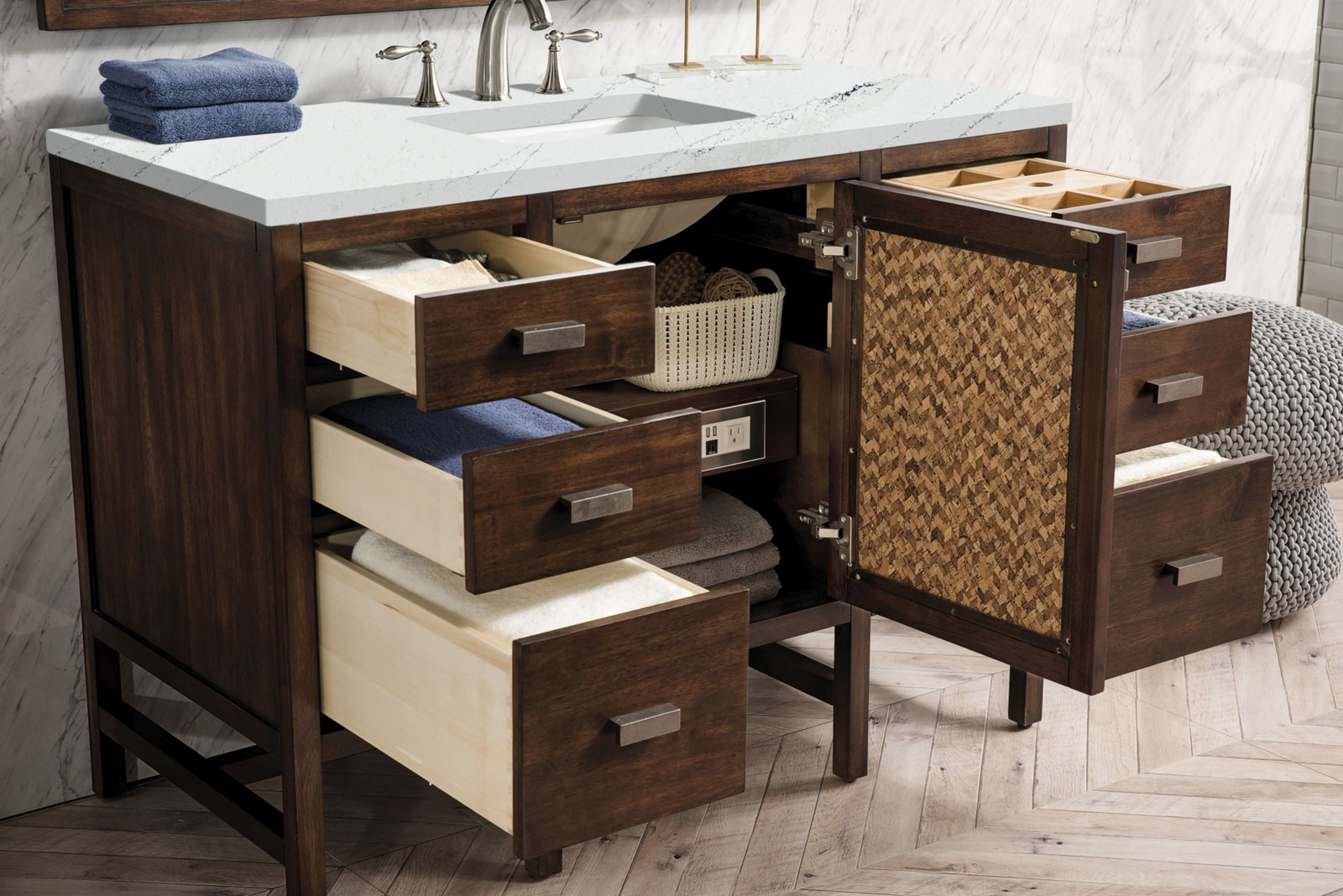 James Martin Vanities E444-V48-3ENC Addison 48″ – Mid Century Acacia