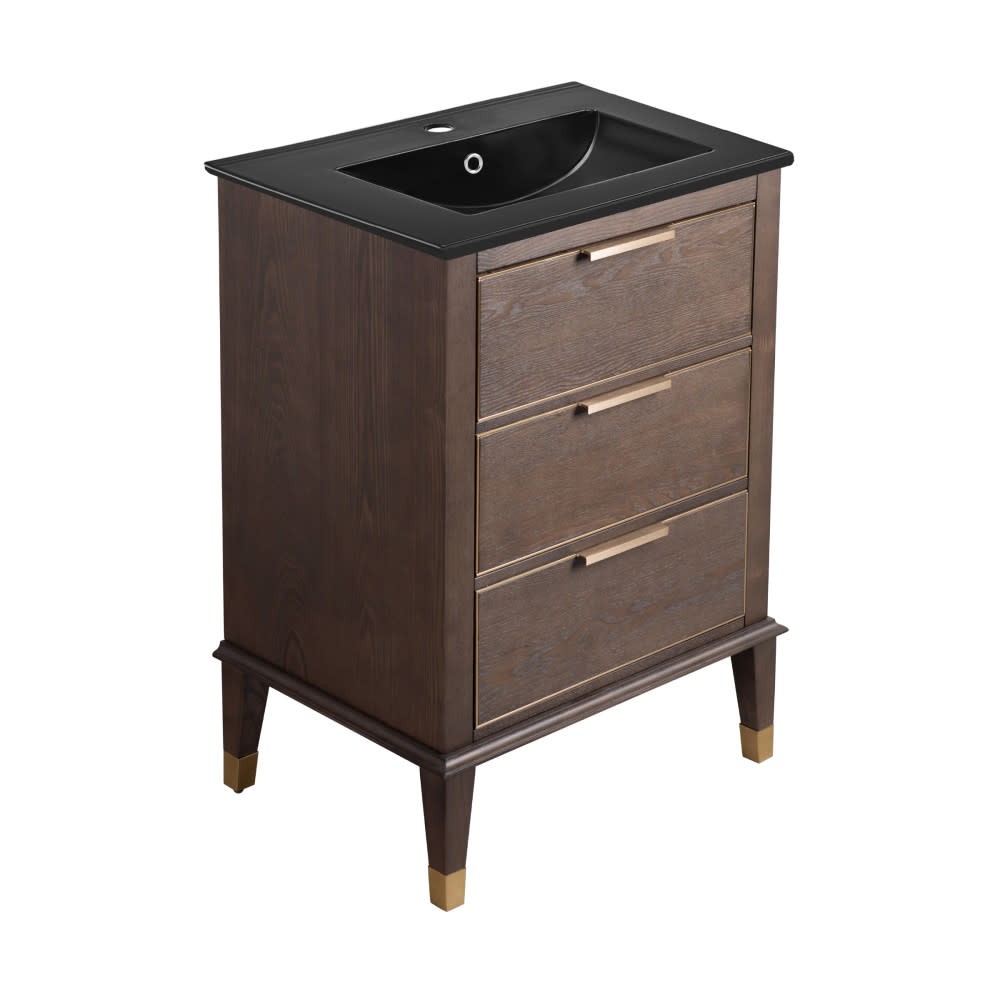 Swiss Madison SM-BV390MB Hugo 24″ – Brown Oak / Matte Black