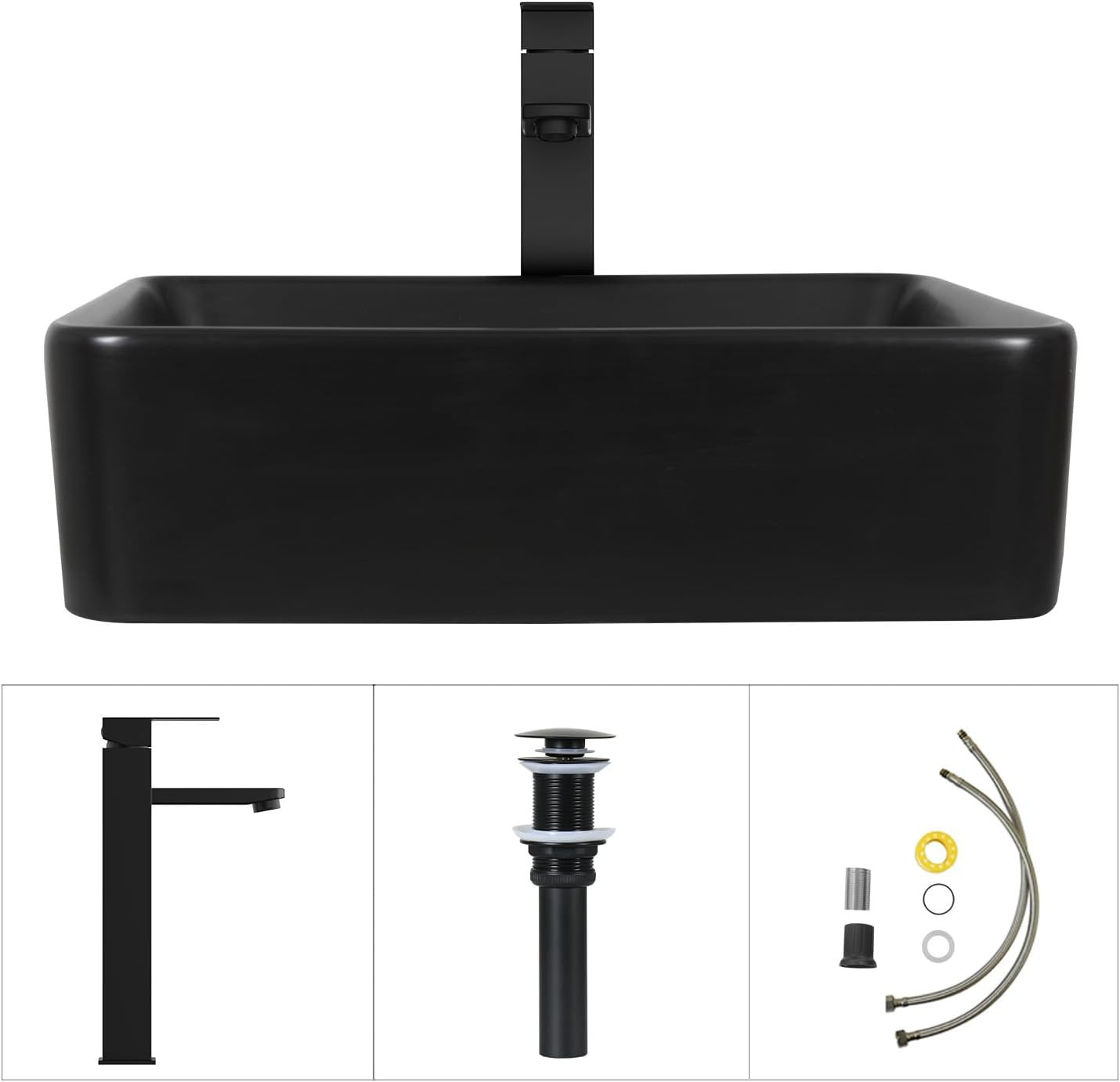 32 Inch Bathroom Vanity with Sink, Traditional Freestanding Black Bathroom Vanit