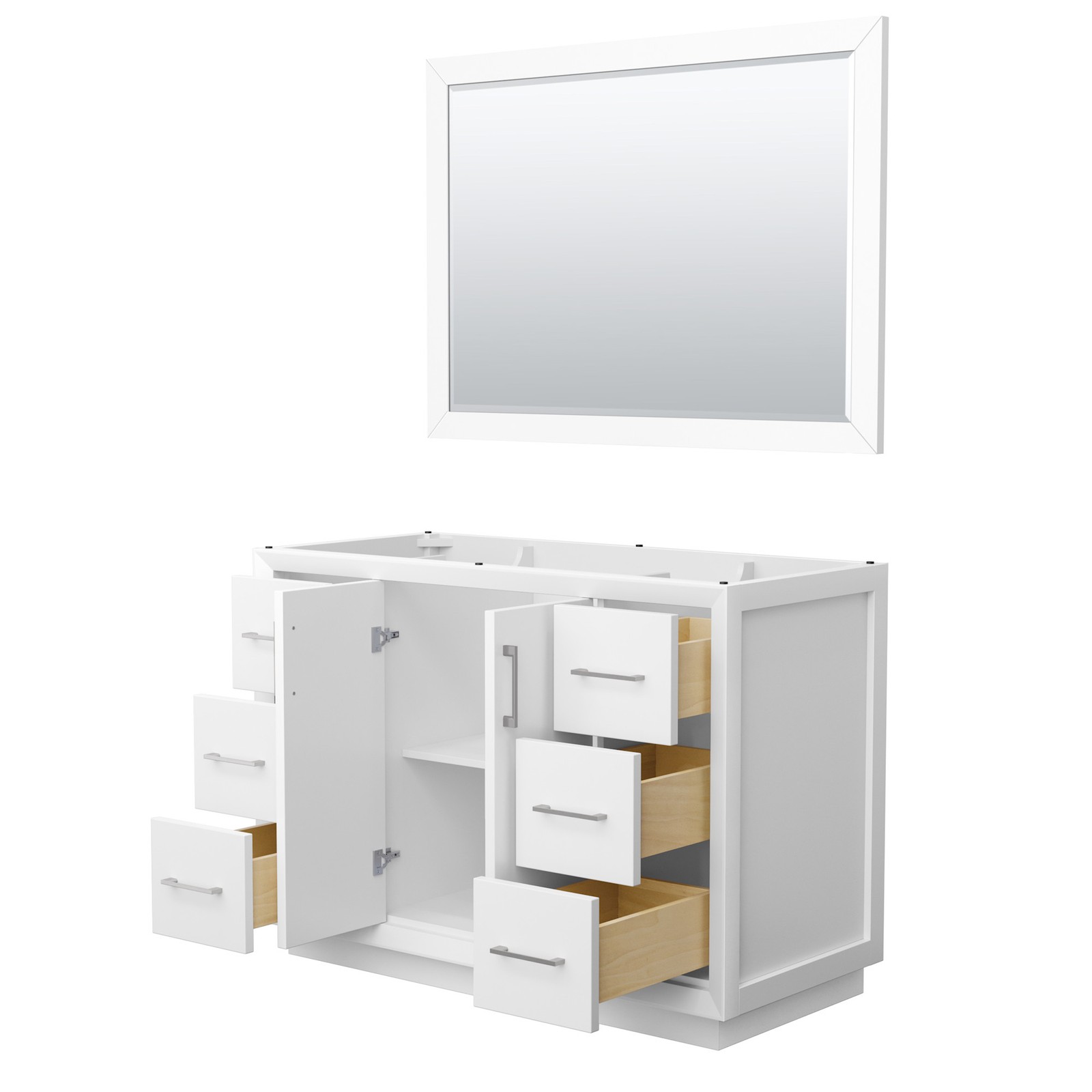 Wyndham Collection WCF414148S-CXSXX-M46 Strada 47″ Single – White / Matte Black