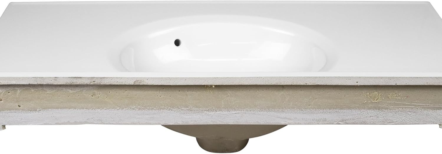 37-Inch Bathroom Vanity Top – Solid White