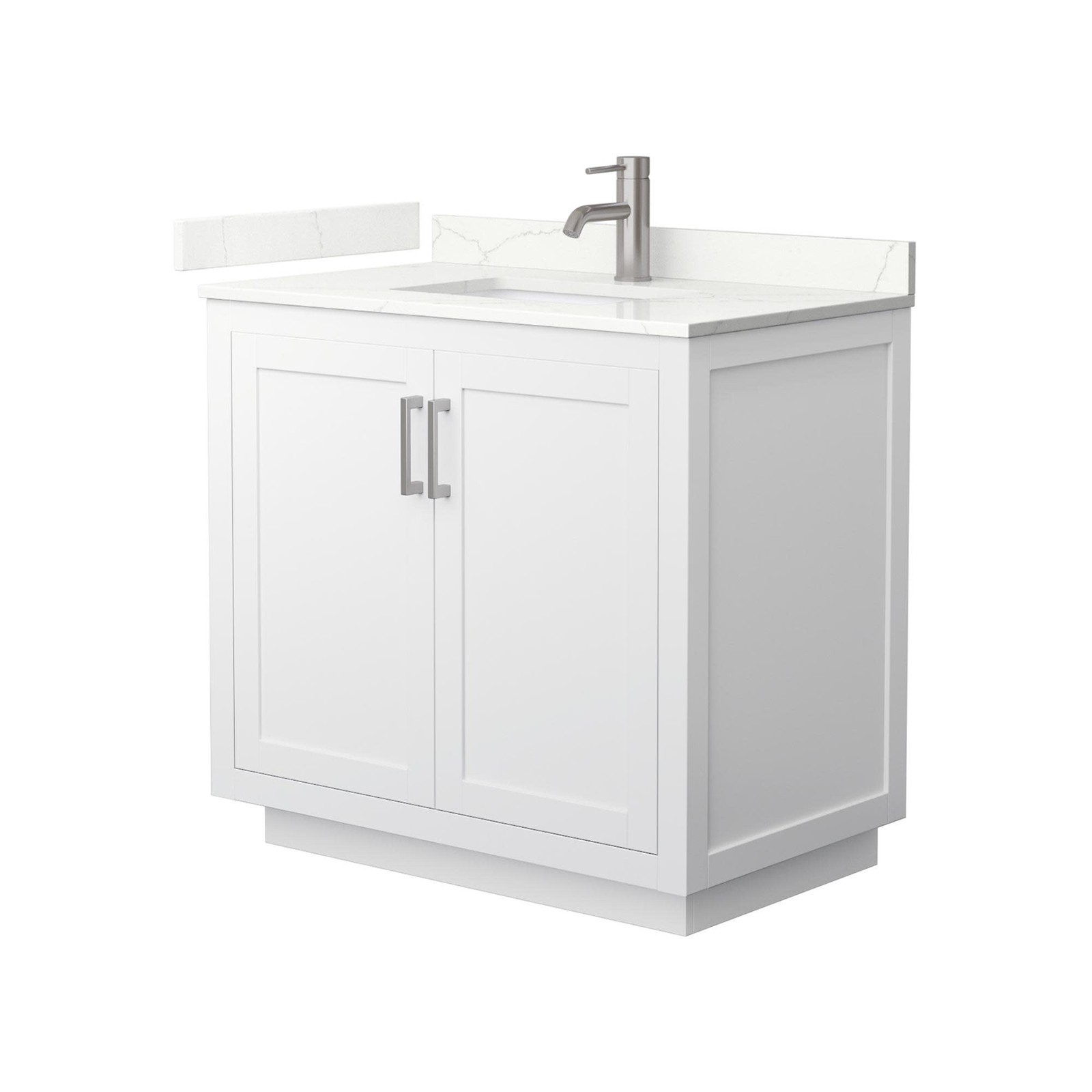 Wyndham Collection WCF292936S-QTZ-UNSMXX Miranda 36″ – Dark Gray / Giotto Quartz