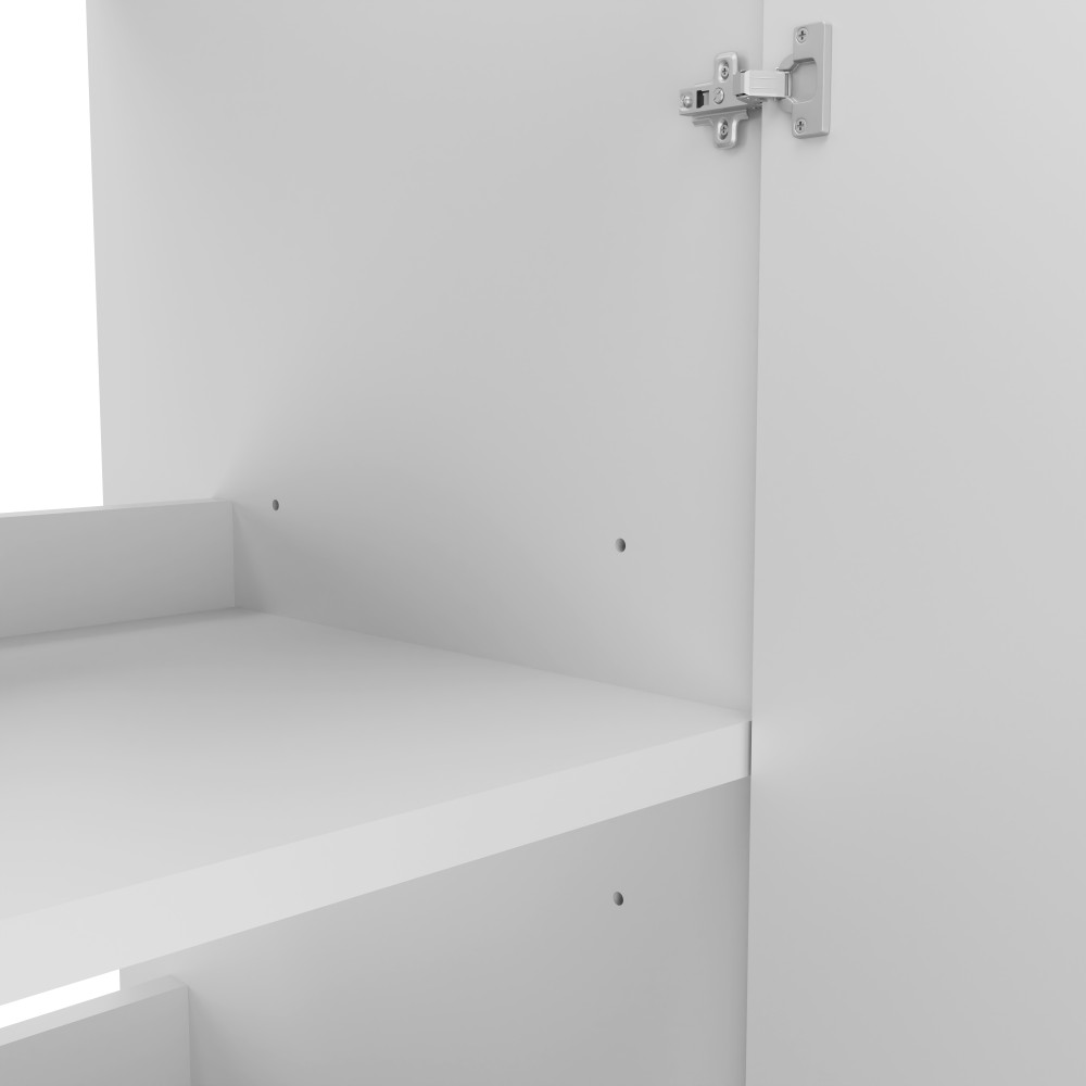 Freestanding Bathroom Vanity with Sink Beige+White Ceramic Vanity Cabinet