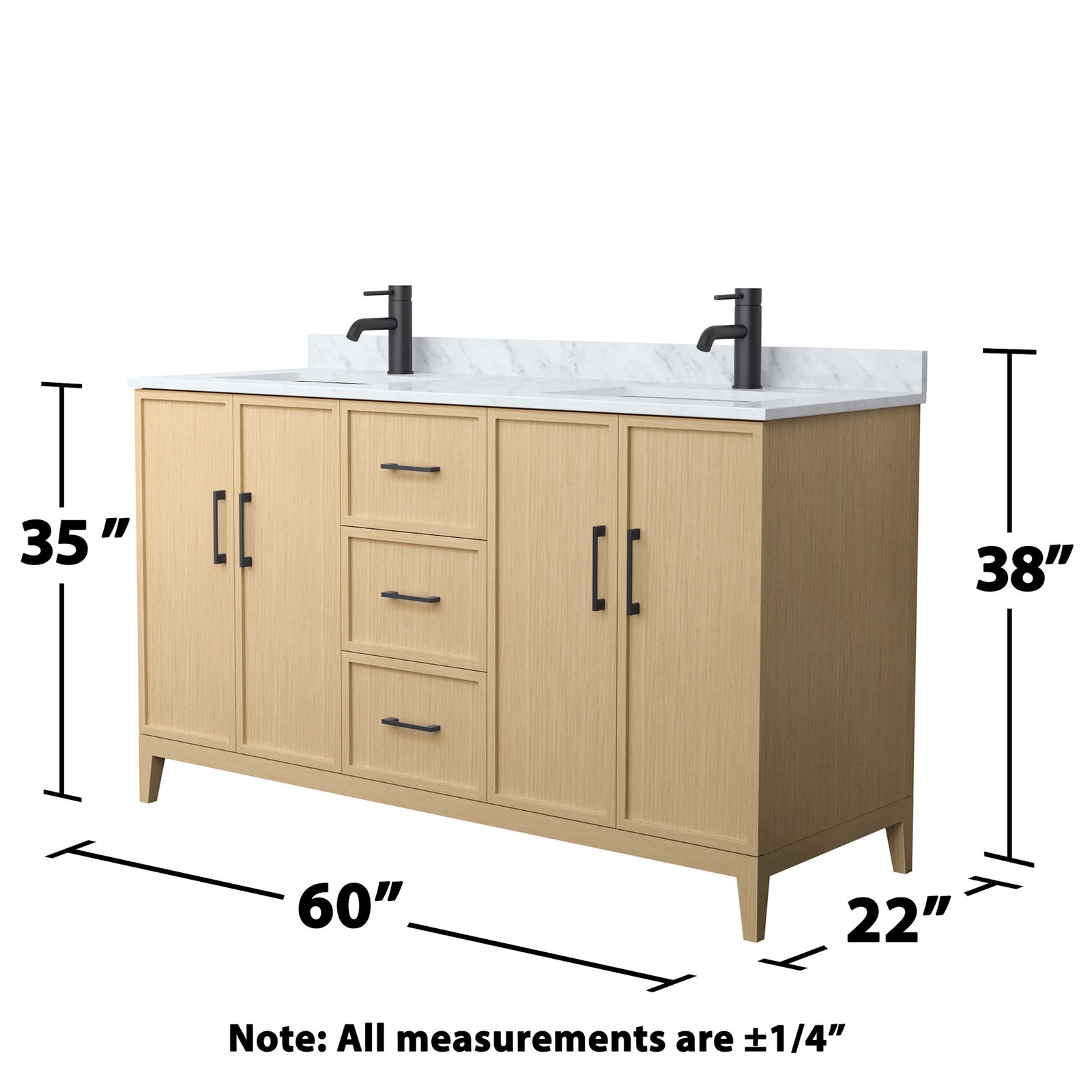 Wyndham Collection WCH717160D-CM-UNSMXX Elan 60″ – White / Matte Black Hardware