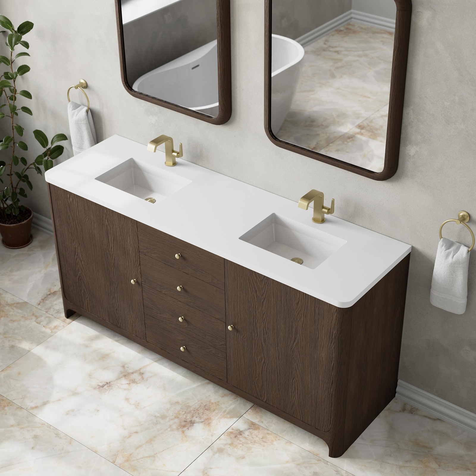 James Martin Vanities D125-V72-3WZ Gracyn 72″ – Coastal DriftWood