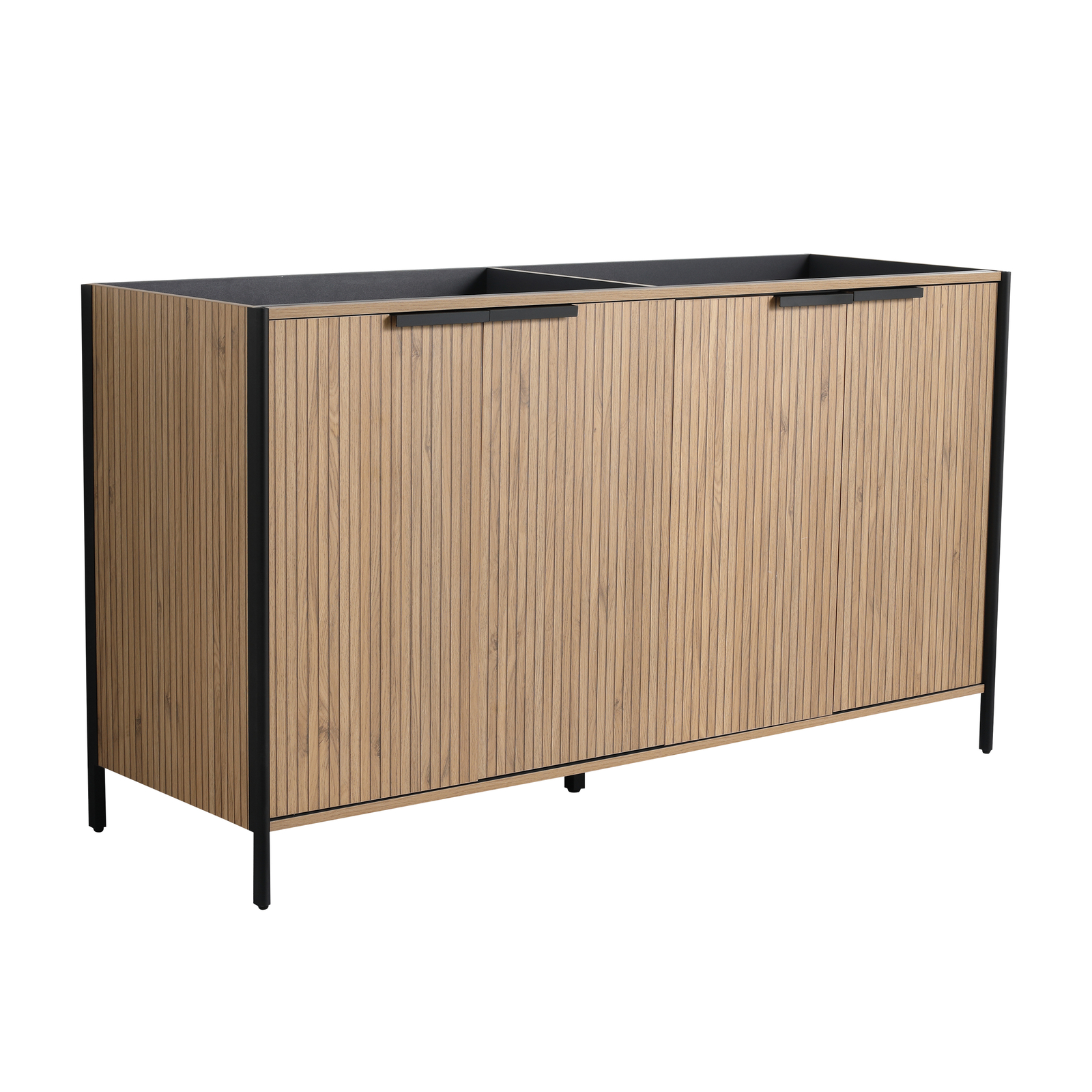 60″ Plywood Freestanding Bathroom Vanity Without Sink Top Included With 4Doors