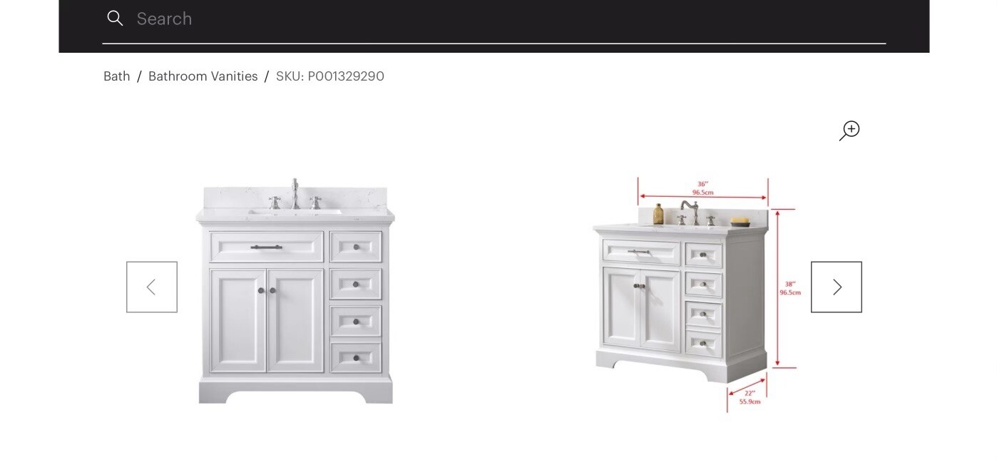 Perigold Sudio Design bathroom sink cabinet
