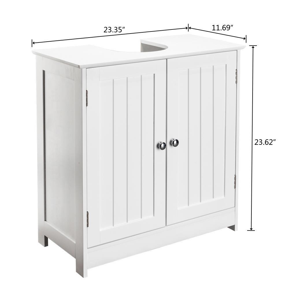 Non Pedestal Under Sink Bathroom Storage Vanity Cabinet Space Saver Organizer