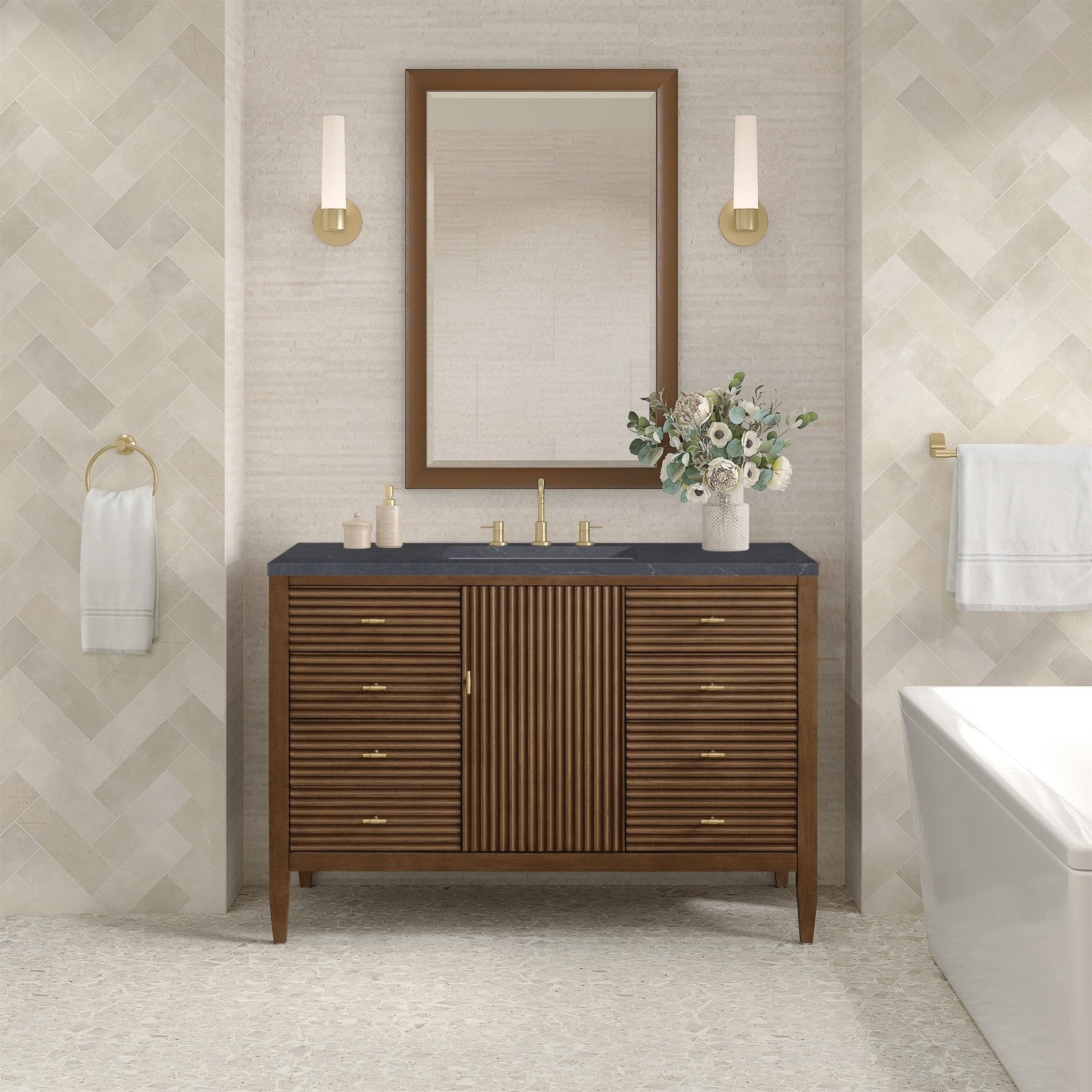 James Martin 485-V48-BW-3CSP Myrrin 48″ Vanity Set*NEW*