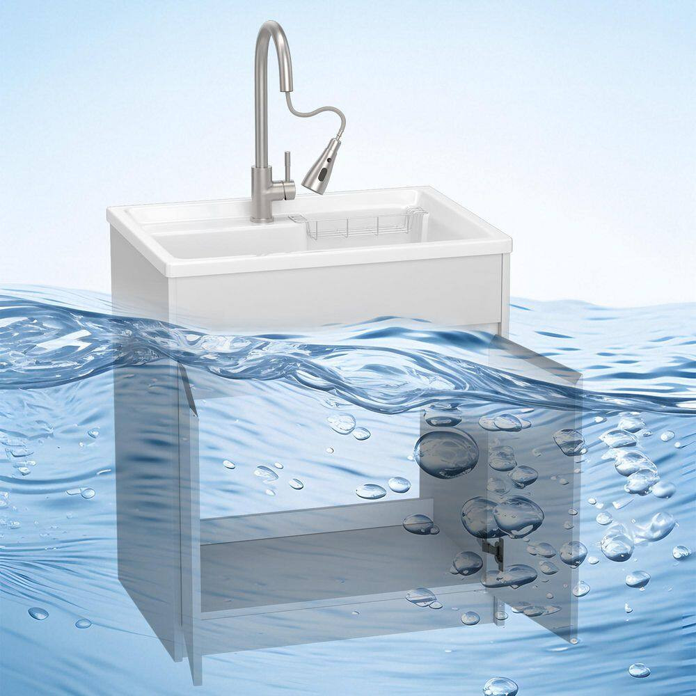 Lau 29.5 In. Wx 21.5 In.Dx 34 In.H Freestanding Bath Vanity Cabinet without Top