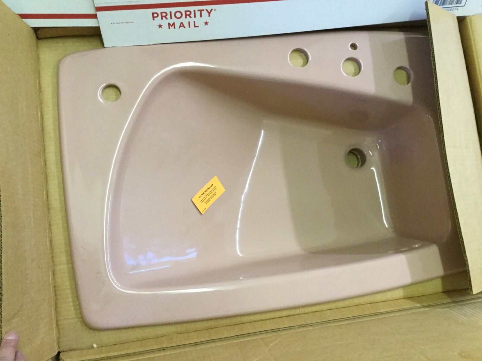 Kohler K-2170-8S-45 Lady Vanity 28″ Bathroom Sink SIDE SPRAY HOLE, WILD ROSE