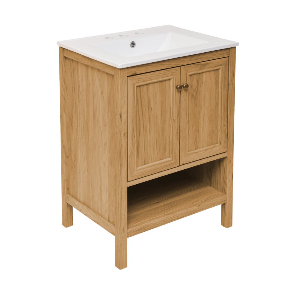 Swiss Madison SM-BV240-3 Chateau 24″ – Golden Oak / White