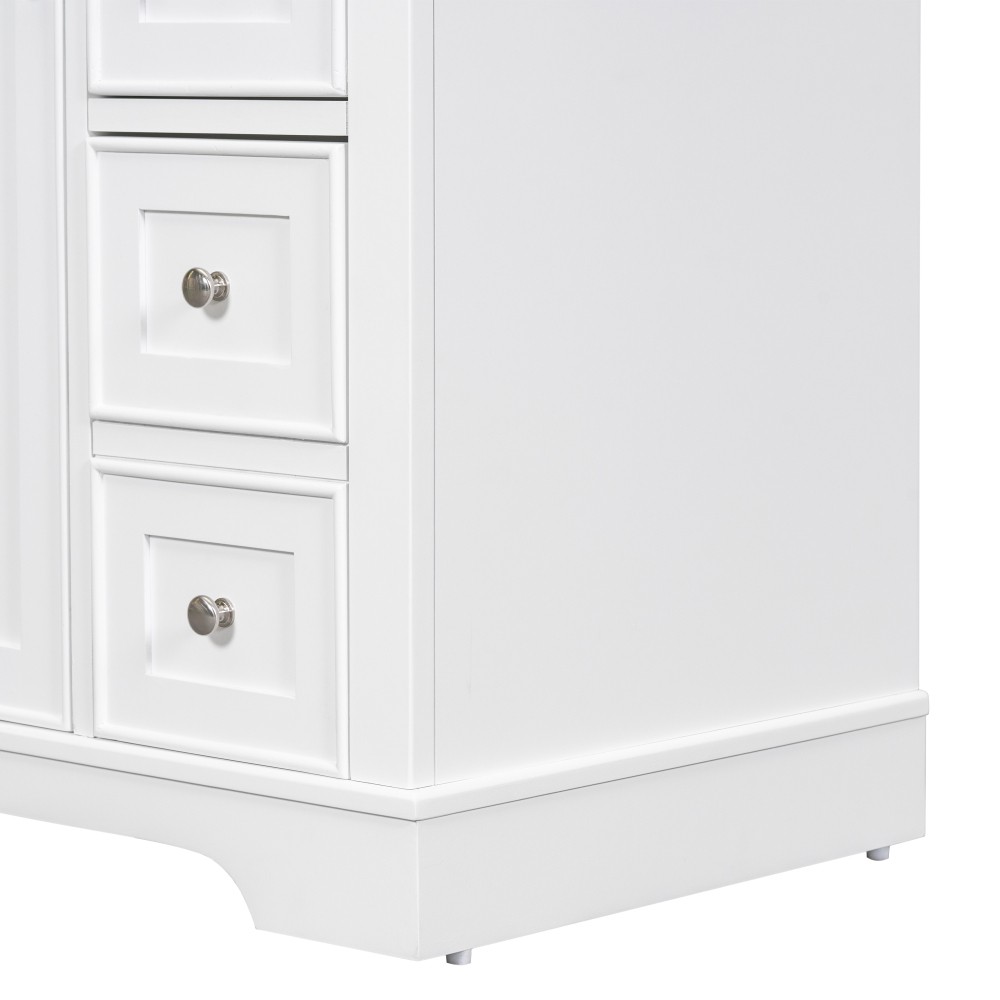 36″ Bathroom Vanity without Sink, Cabinet Base Only, One Cabinet and Six Drawers
